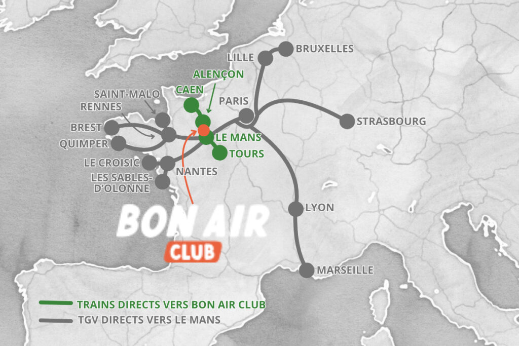Carte - Comment se rendre à Bon Air Club en train ? ©Etpourtantelletourne.fr